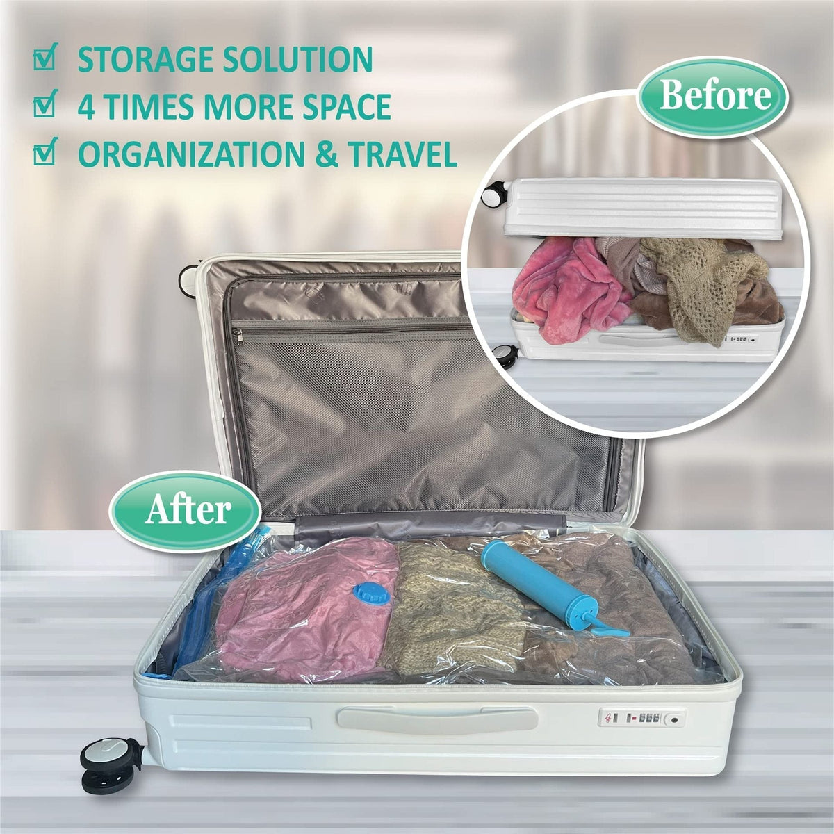 12PCS Vacuum Storage Bags Set – Jumbo Compression
